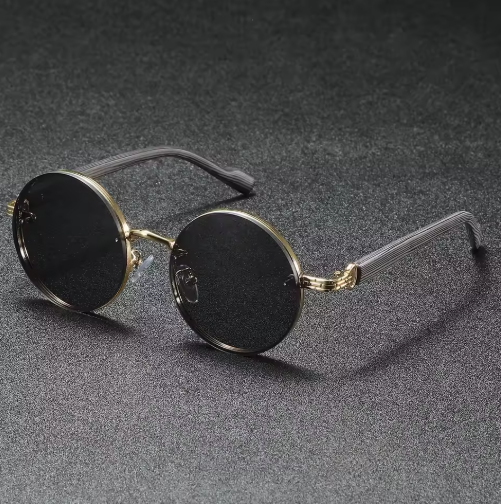 Vintage Round Sunglasses for Men – Multi-Color Retro Sun Shades