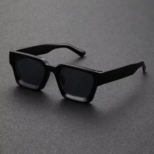 Fashion Square Frame Sunglasses Black/Grey