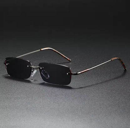 Men’s Retro Small Rectangle Sunglasses – Vintage Slim Frame
