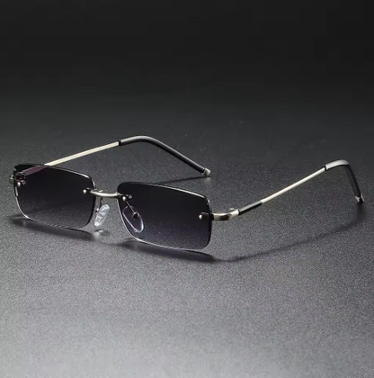 Men’s Retro Small Rectangle Sunglasses – Vintage Slim Frame