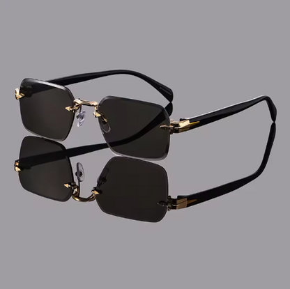 Unisex Retro Rimless Square Glasses – Multicolor Casual Style